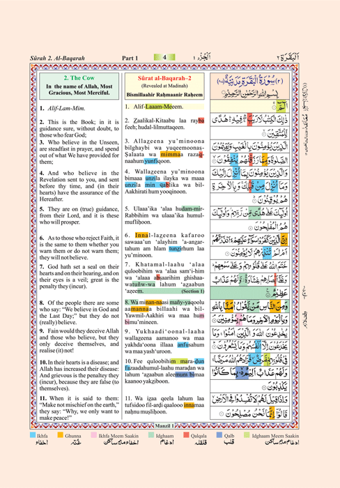 The Holy Quran Roman Colour Coded - Transliteration & Translation