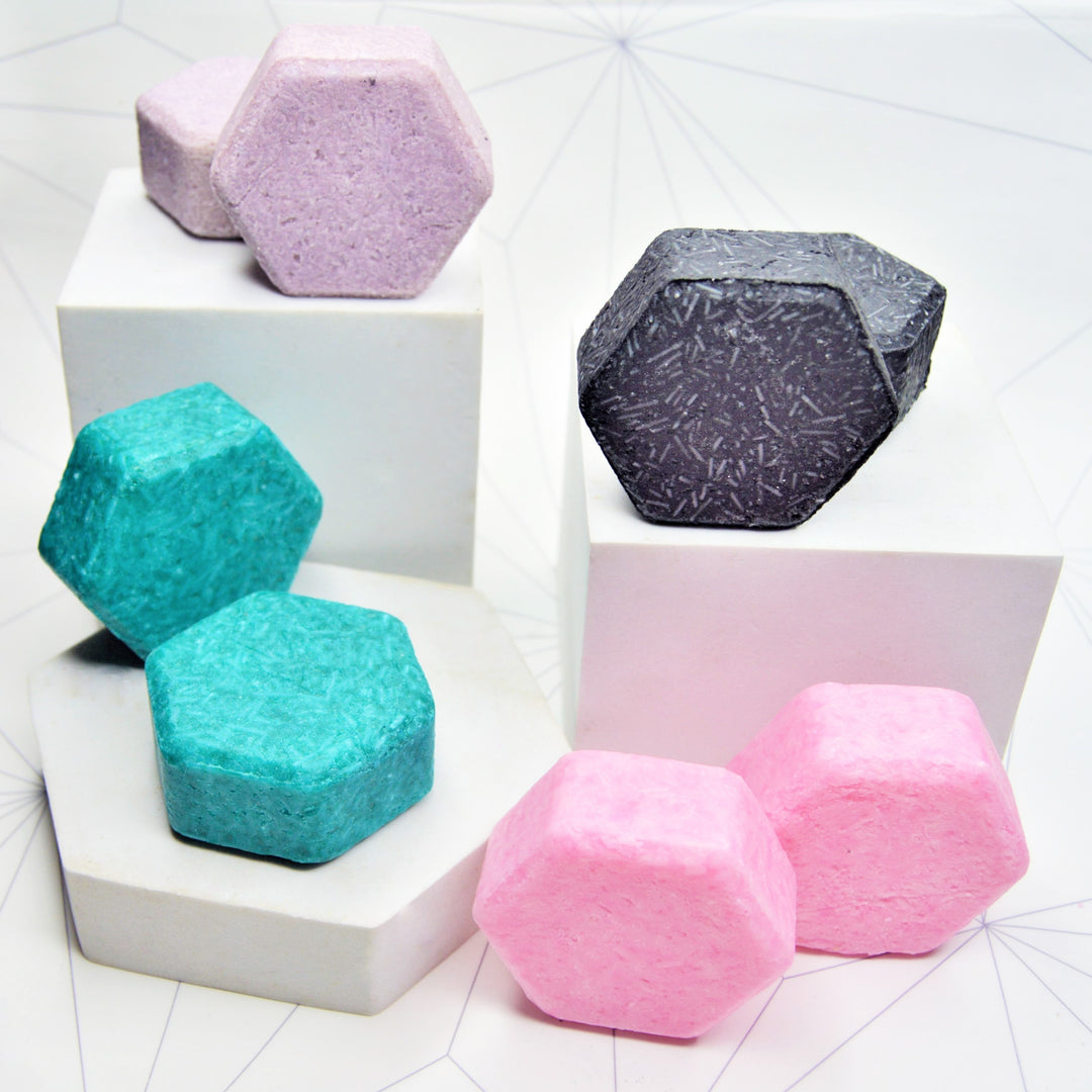 HANDMADE VEGAN SOLID SHAMPOO BAR - ROSE QUARTZ- The Skin Concept