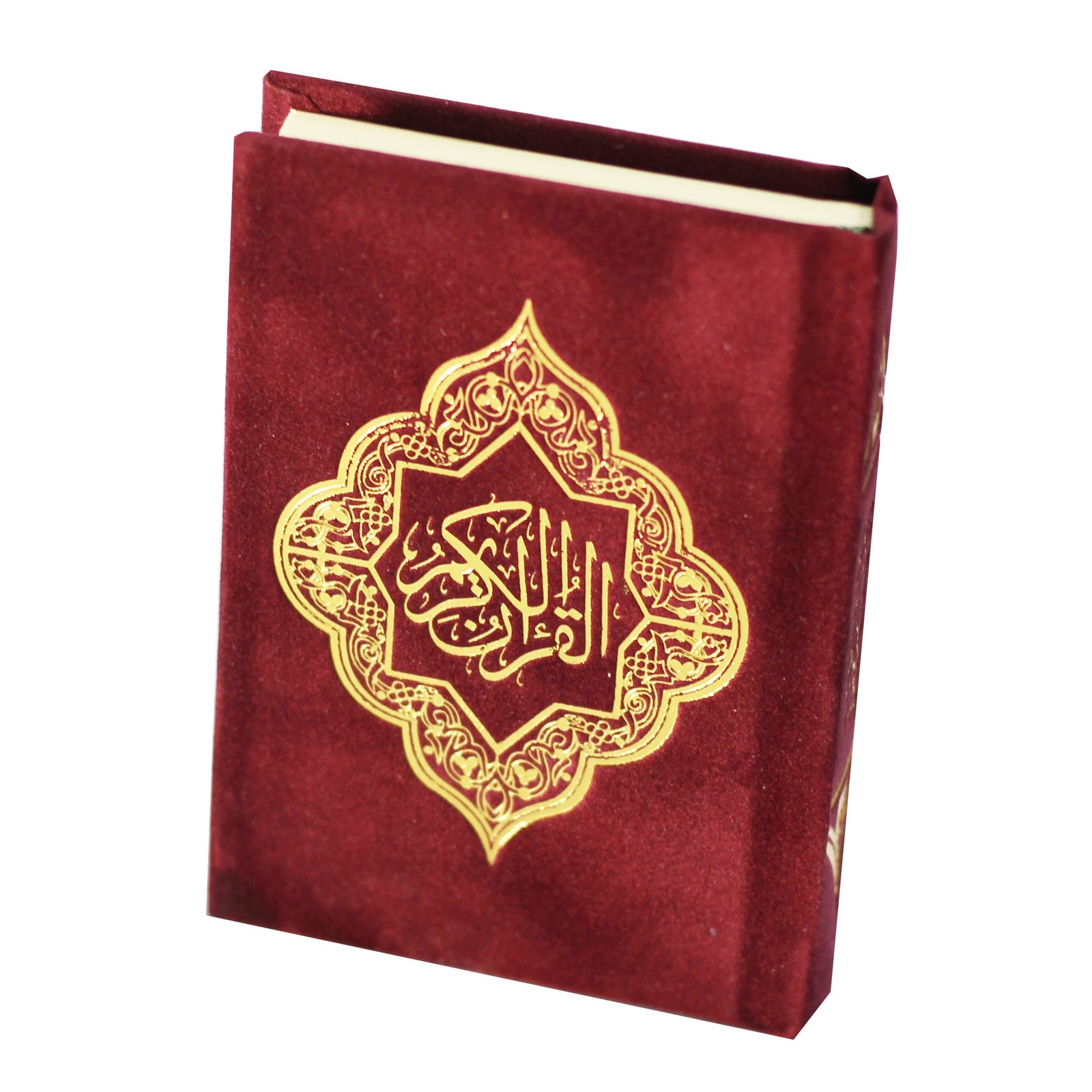 Qur'an Uthmani Script Velvet Cover (7x10 cm) Pocket Size - المصحف بالرسم العثماني مخمل ورق المدينة