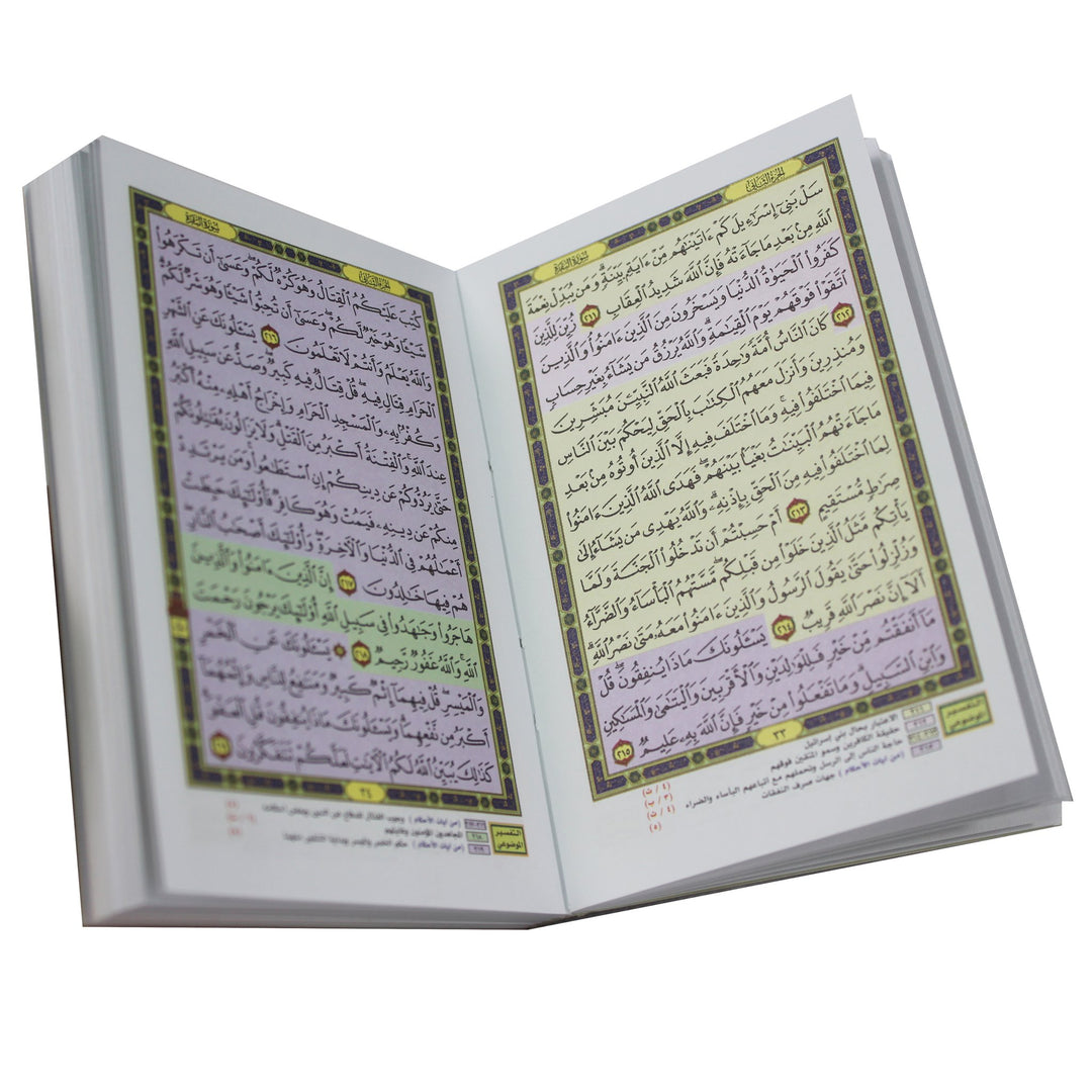 Quran altaqsim almawduei 3 vol (8x12 cm) -  المصحف بالرسم العثماني مع التقسيم الموضوعي مجزء لثلاثة أجزاء
