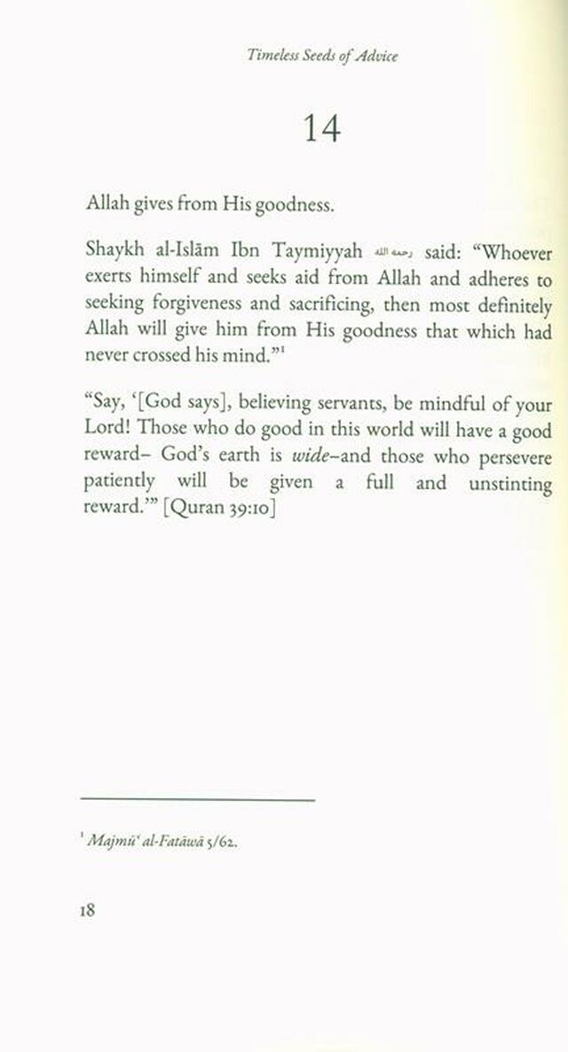 Timeless Seeds of Advice