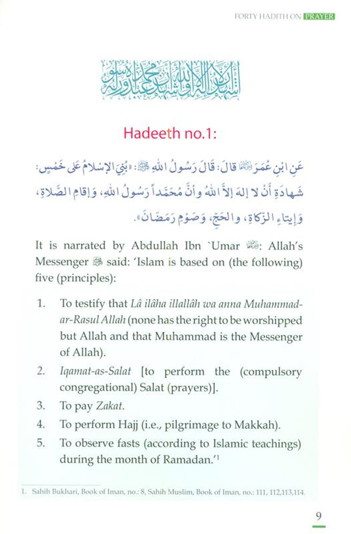 Forty Hadith On Prayer