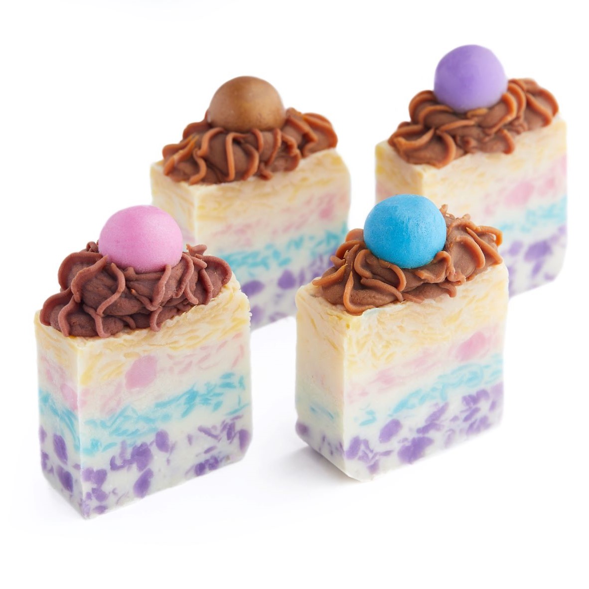 Handmade Vegan Dessert Soap - CONFETTI CAKE (SET OF 2)- The Skin Concept