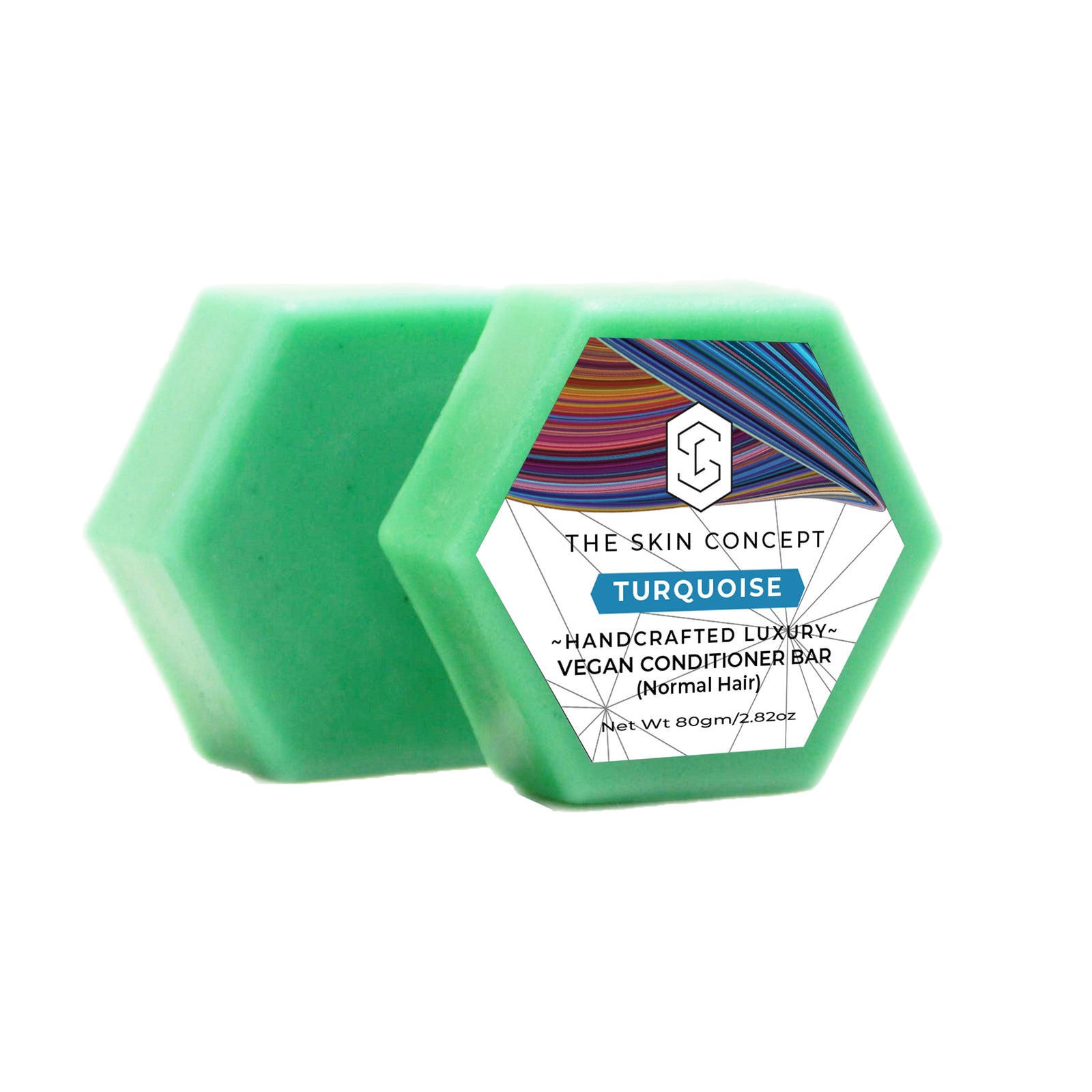 HANDMADE VEGAN SOLID CONDITIONER BAR - TORQUOISE- The Skin Concept
