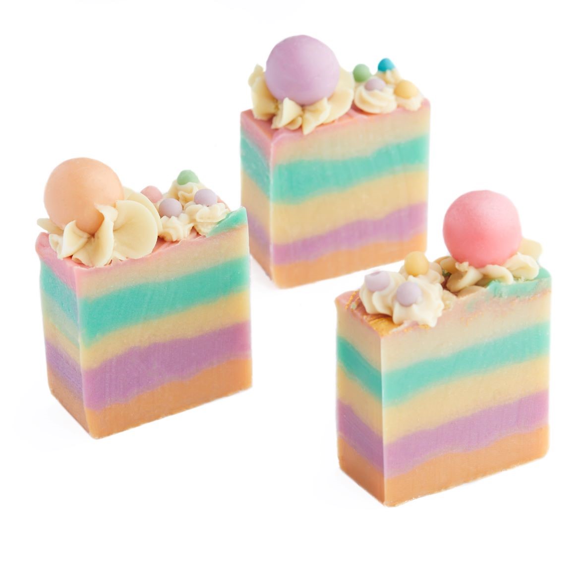 Handmade Vegan Dessert Soap - GUMBALL CAKE (SET OF 2)- The Skin Concept