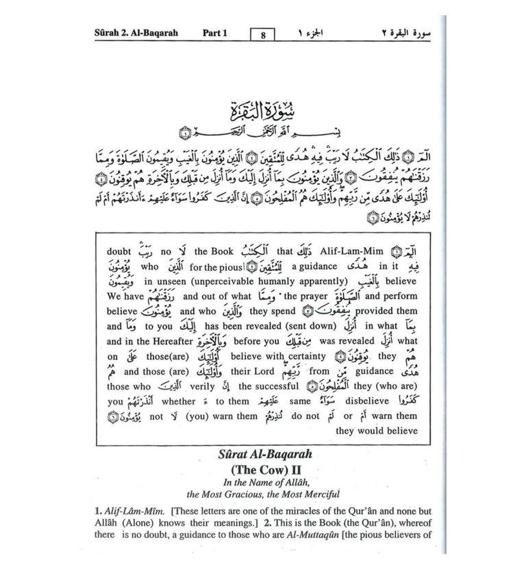 Noble Quran Word For Word 3 Vol. Set  (Black and White)