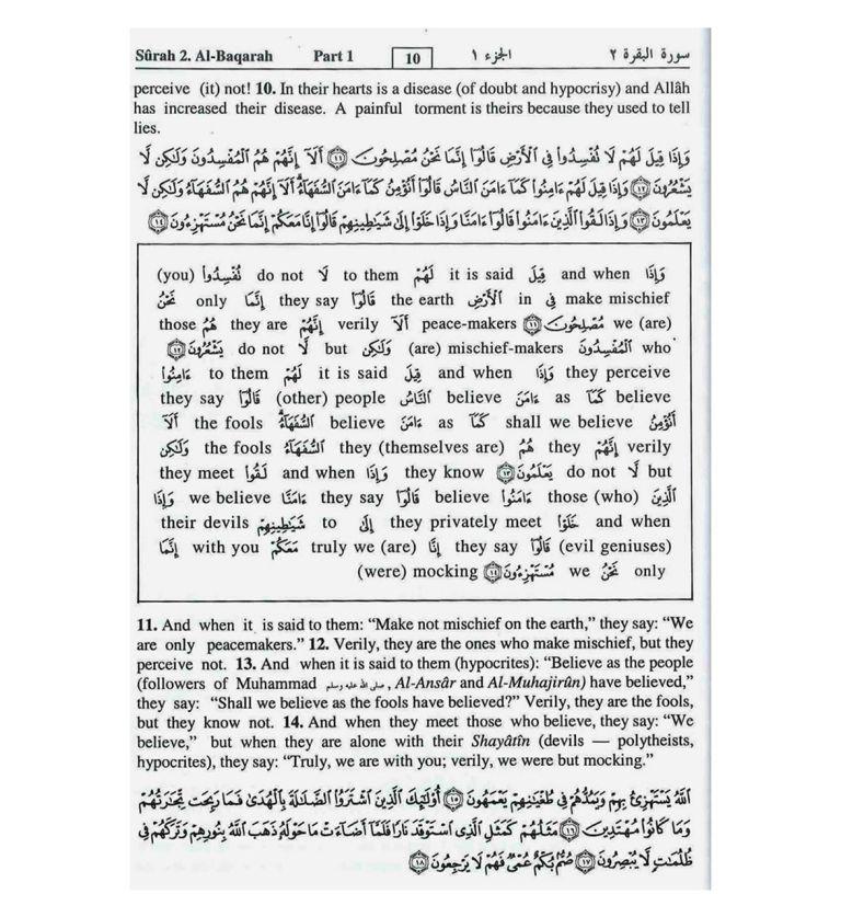 Noble Quran Word For Word 3 Vol. Set  (Black and White)