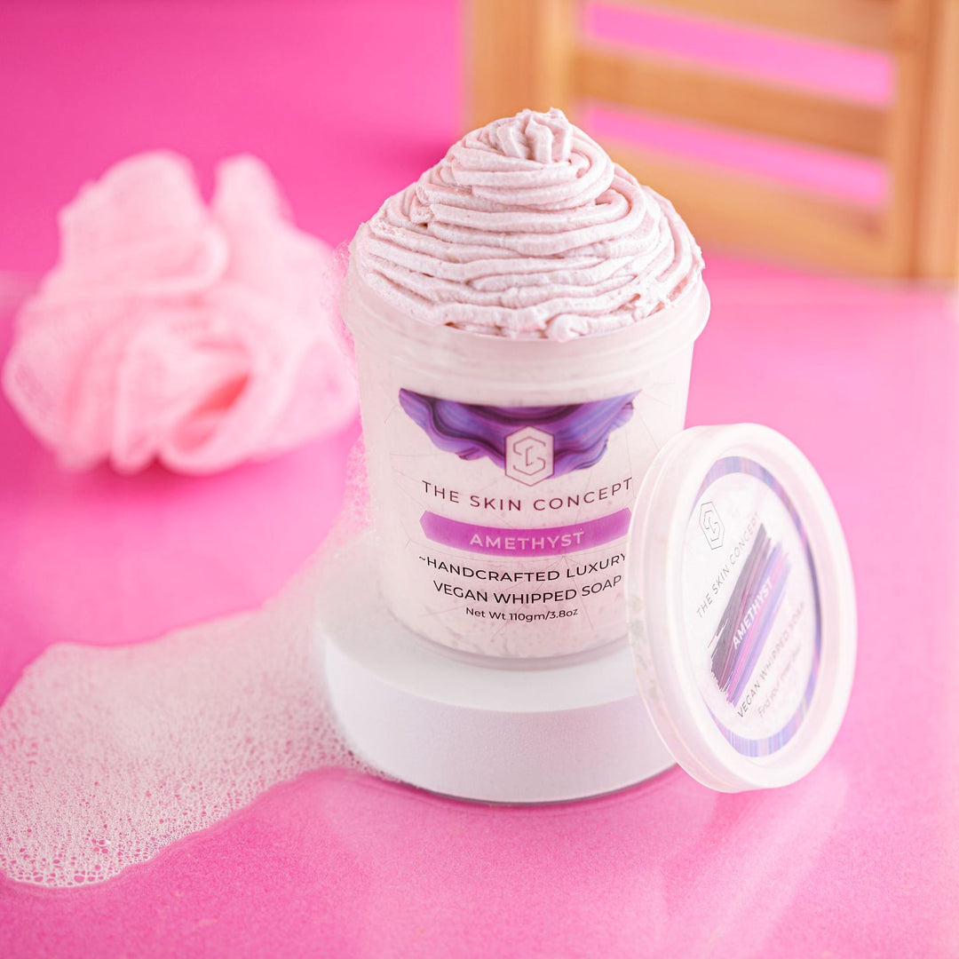 Handmade Vegan Whipped Soap - Amethyst- The Skin Concept