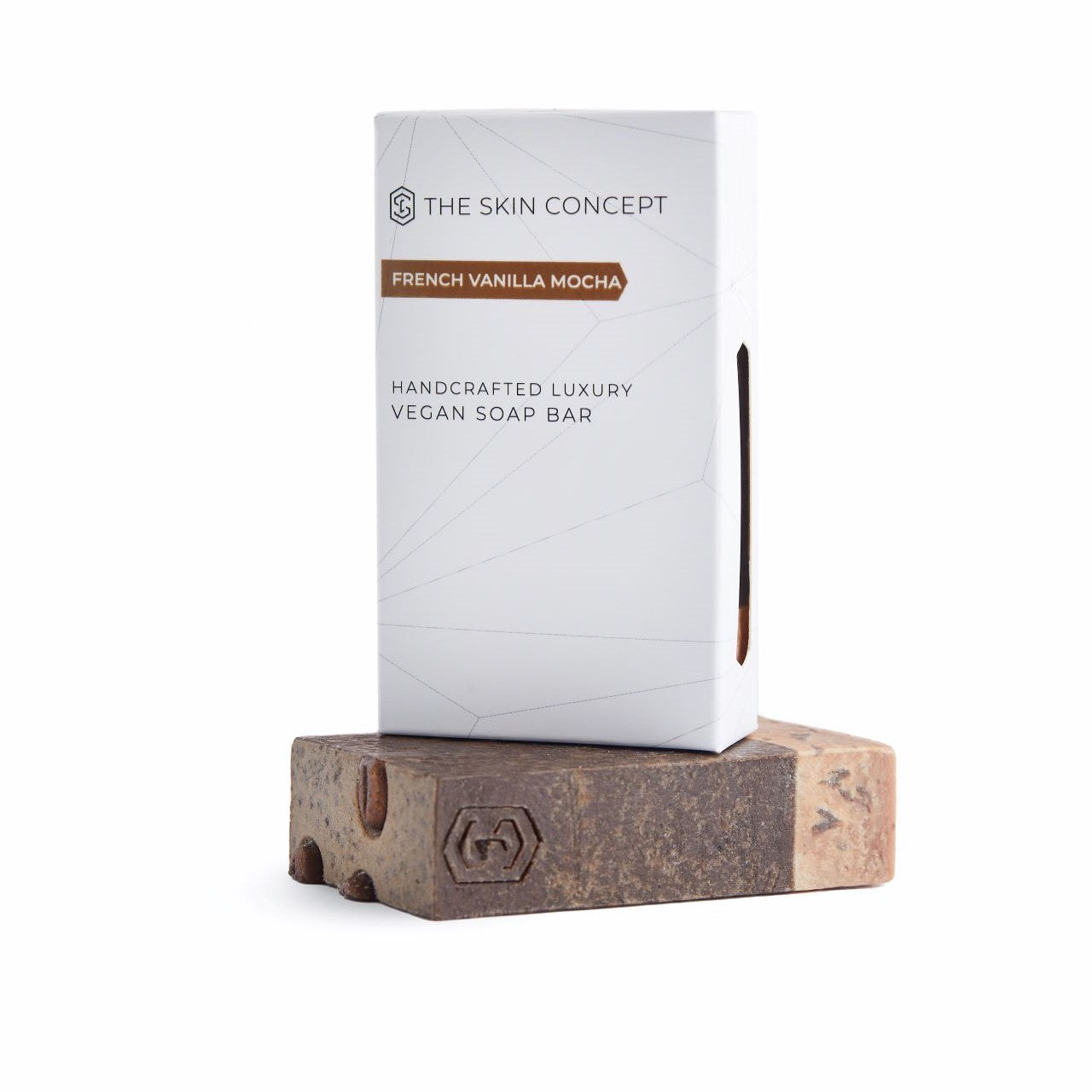 Handmade  Premium Coffee Scrub Soap Bar - French Vanilla Mocha- The Skin Concept