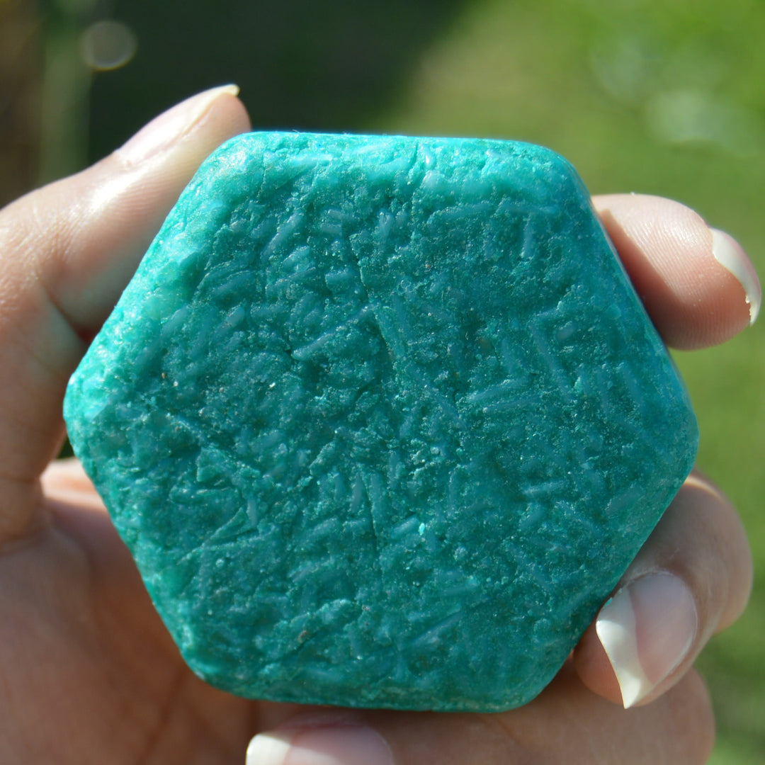 HANDMADE VEGAN SOLID SHAMPOO BAR -TURQUOISE- The Skin Concept