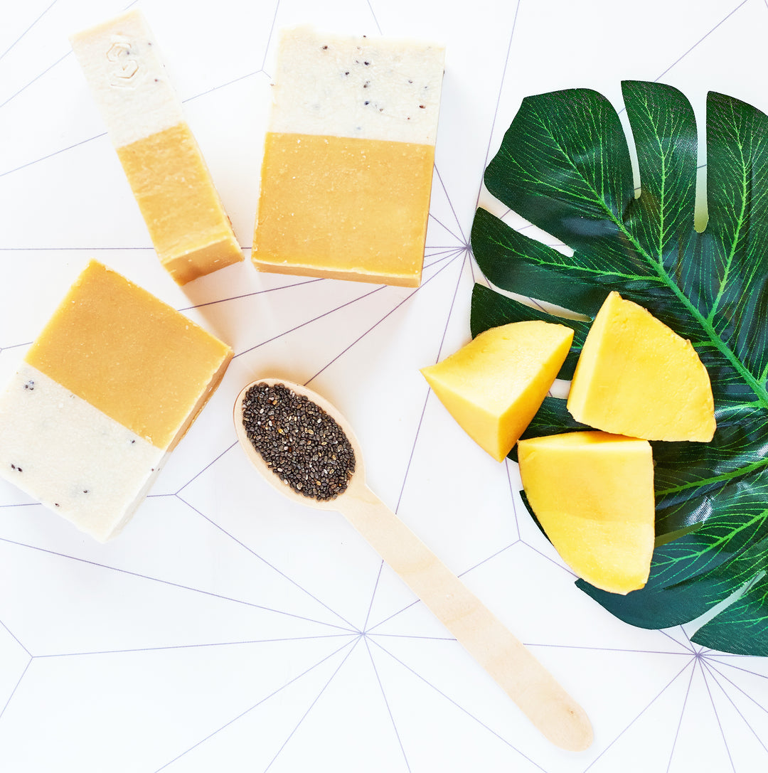 Handmade Artisanal Scrub Soap Bar - Mango Passion- The Skin Concept