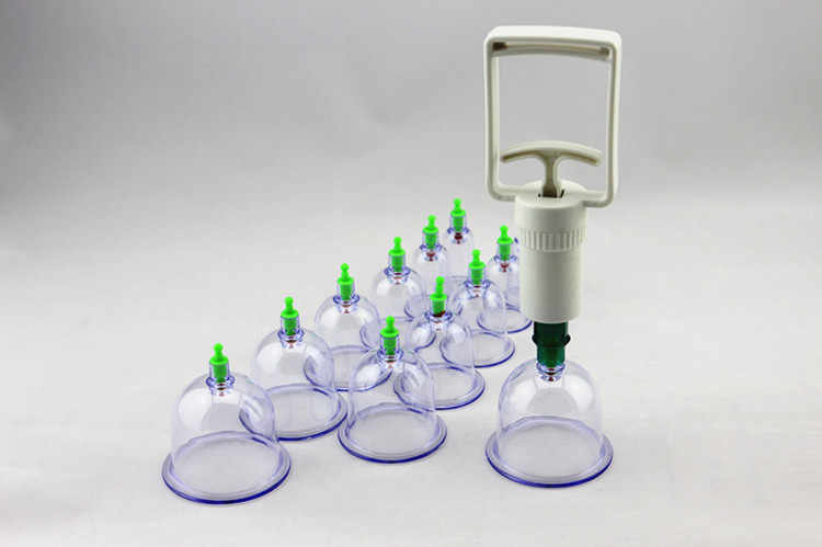 Hijama Cupping Kit - مجموعة معدات العلاج بالحجامة من كانجزو بمقبض ضخ
