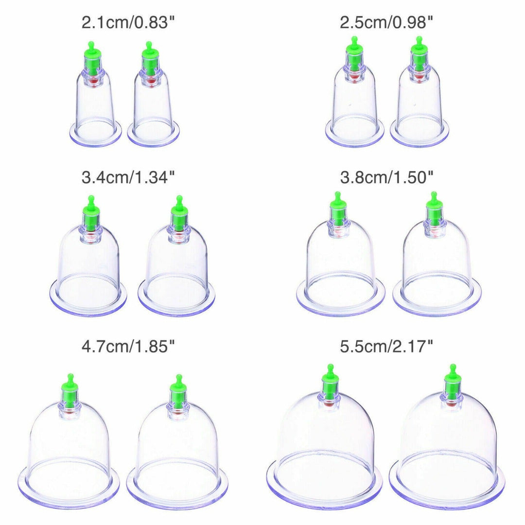 Hijama Cupping Kit - مجموعة معدات العلاج بالحجامة من كانجزو بمقبض ضخ