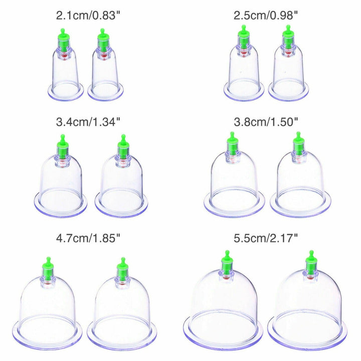 Hijama Cupping Kit - مجموعة معدات العلاج بالحجامة من كانجزو بمقبض ضخ