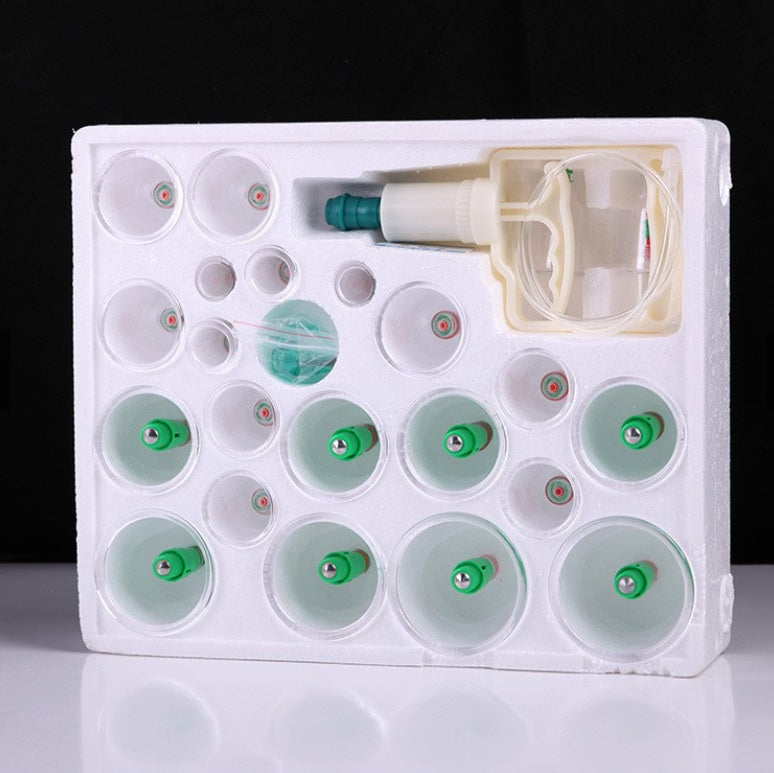 Hijama Cupping Kit - مجموعة معدات العلاج بالحجامة من كانجزو بمقبض ضخ