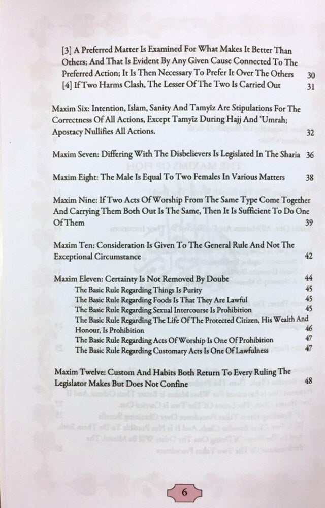 Maxims Of Fiqh (Al Qawaid Al Fiqhiyyah)