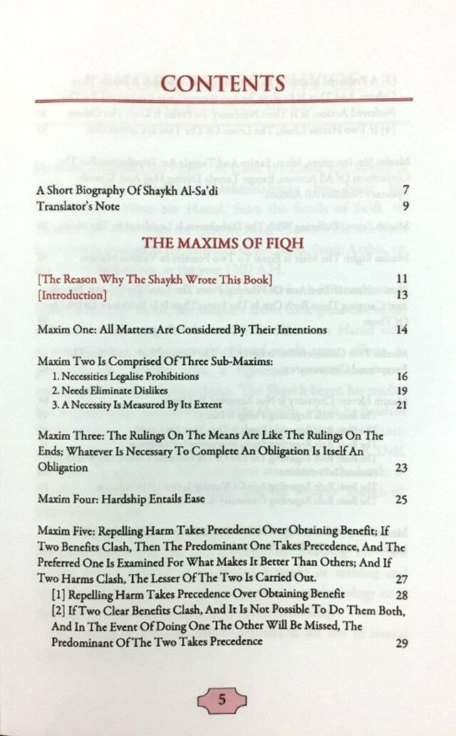 Maxims Of Fiqh (Al Qawaid Al Fiqhiyyah)