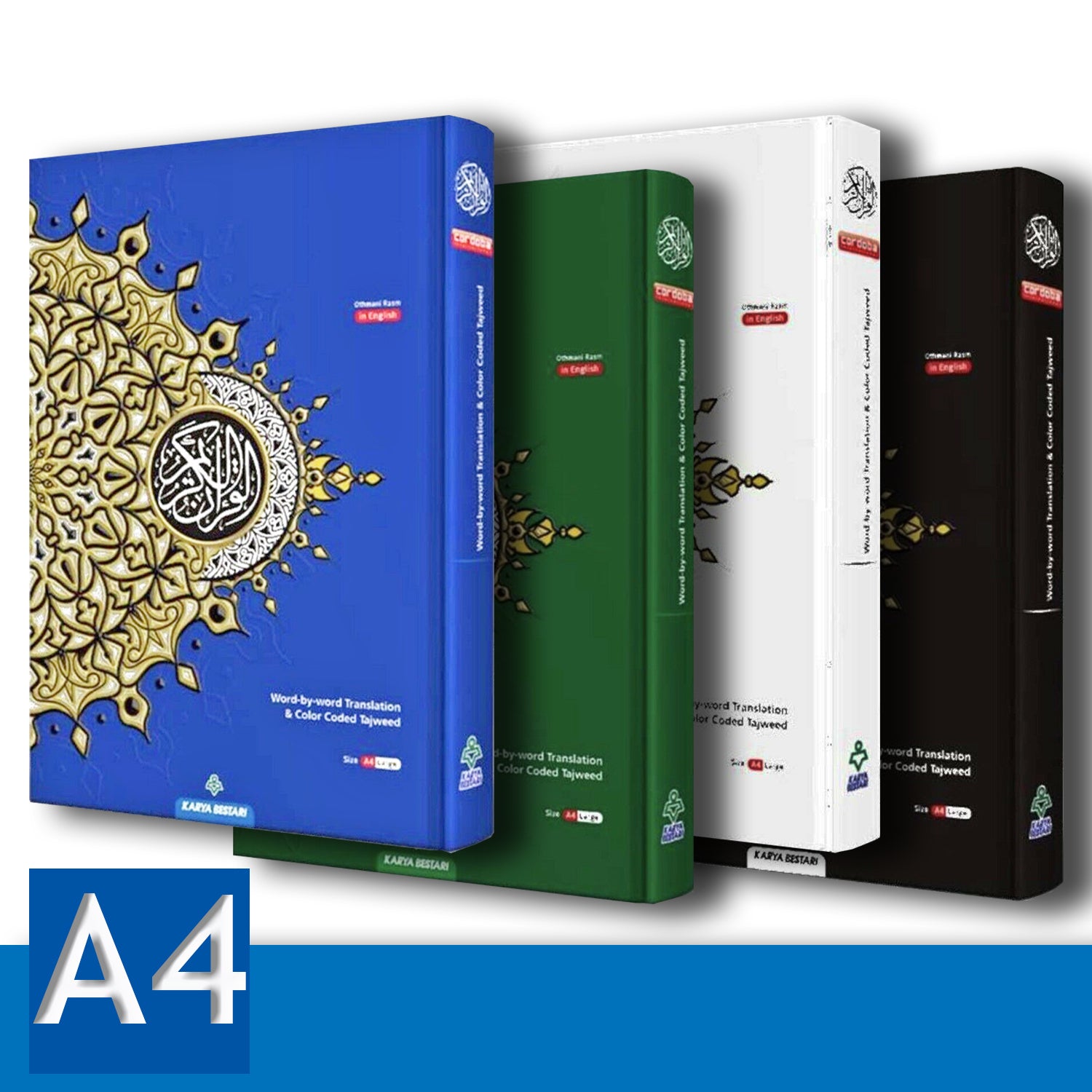 Maqdis Al-Quran Al Kareem Word by Word The Noble Quran Colour Coded Tajweed A4 Size