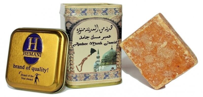 Hemani Solid Perfume Jamid - Amber 25gm Tin