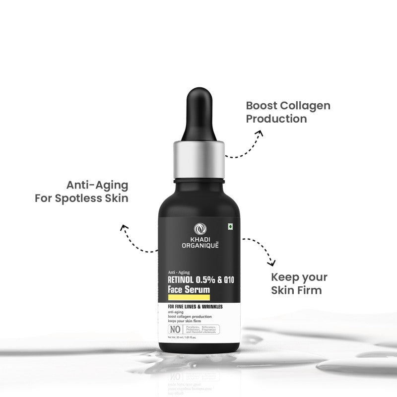ANTI-AGING FACE SERUM With Retinol 0.5% + Q10 - Khadi Organique