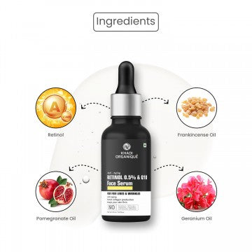 ANTI-AGING FACE SERUM With Retinol 0.5% + Q10 - Khadi Organique