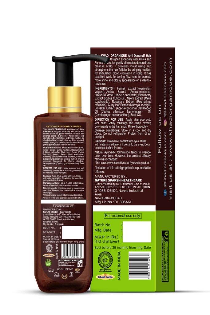 Anti-Dandruff Hair Cleanser with Curry leaf - Khadi Organique
