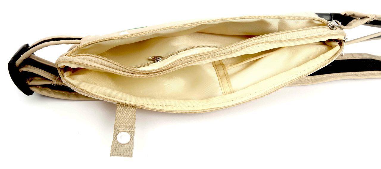 Hajj Safe Anti-Theft Waist Bag and Ihram Belt - Beige Color