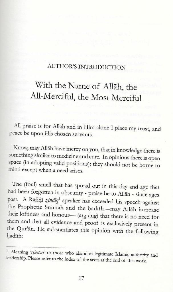 Authority of the Sunnah (The Key to Paradise)