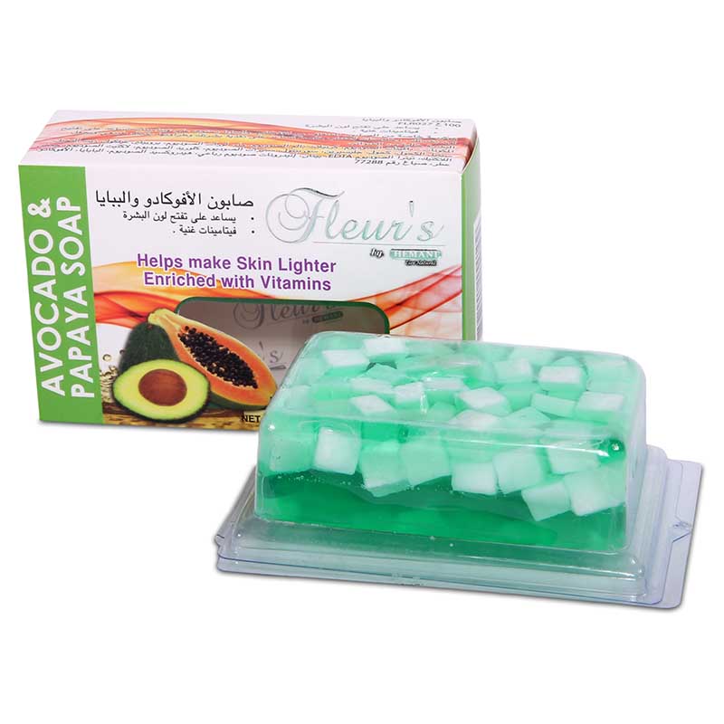 Fleur’s Avocado & Papaya Soap 100gm