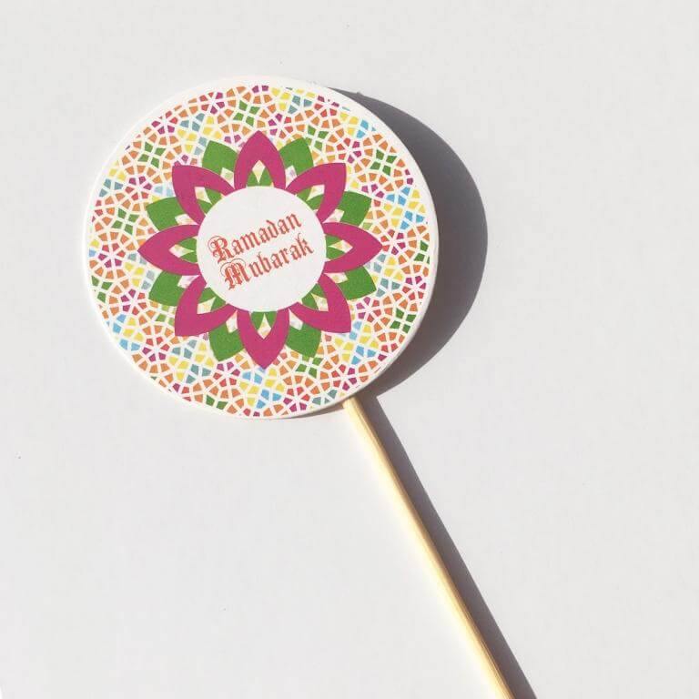 Ramadan Mubarak cupcake toppers (12 pcs)