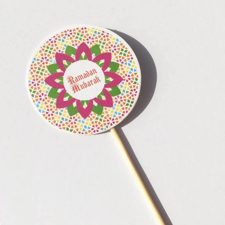 Ramadan Mubarak cupcake toppers (12 pcs)