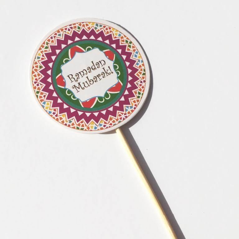 Ramadan Mubarak cupcake toppers (12 pcs)