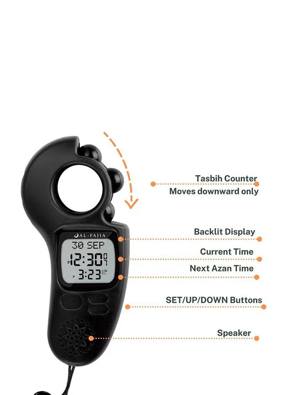 Portable Digital Tasbih and Azan Tally Counter