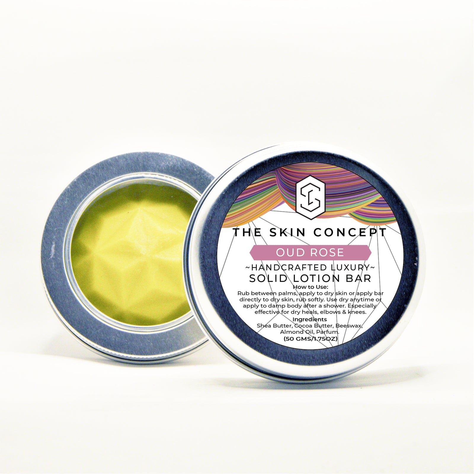 Handmade Vegan Solid Lotion Bar - Oud Rose- The Skin Concept