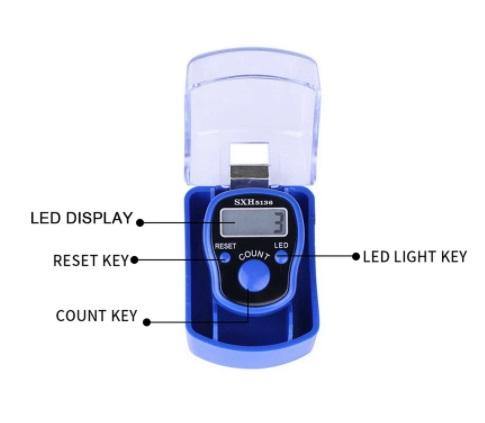 LED Digital Finger Ring Counter Tally - Multi Color