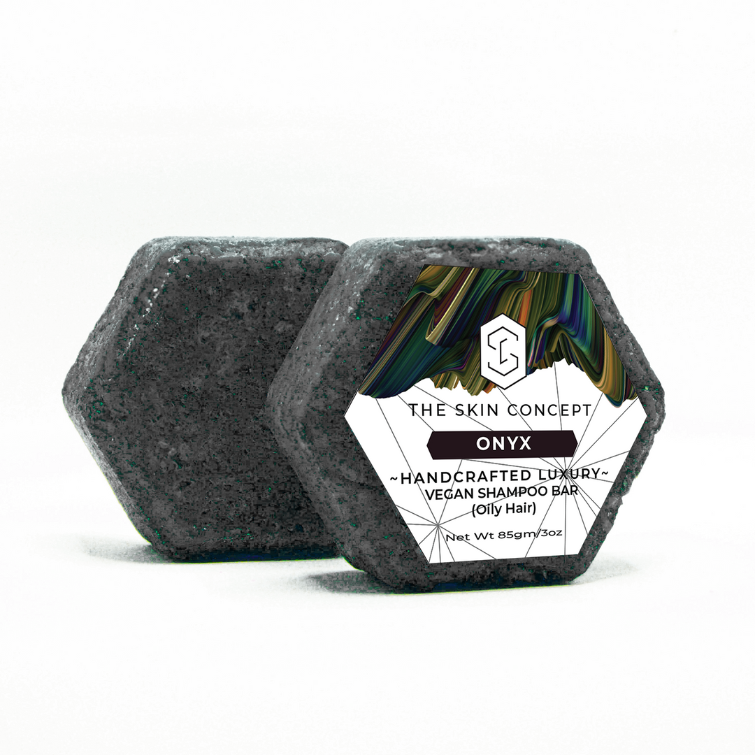 HANDMADE VEGAN OILY HAIR SOLID SHAMPOO BAR-ONYX- The Skin Concept