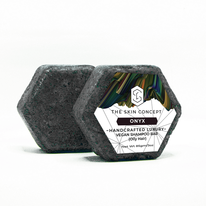 HANDMADE VEGAN OILY HAIR SOLID SHAMPOO BAR-ONYX- The Skin Concept