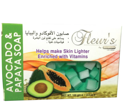 Fleur’s Avocado & Papaya Soap 100gm