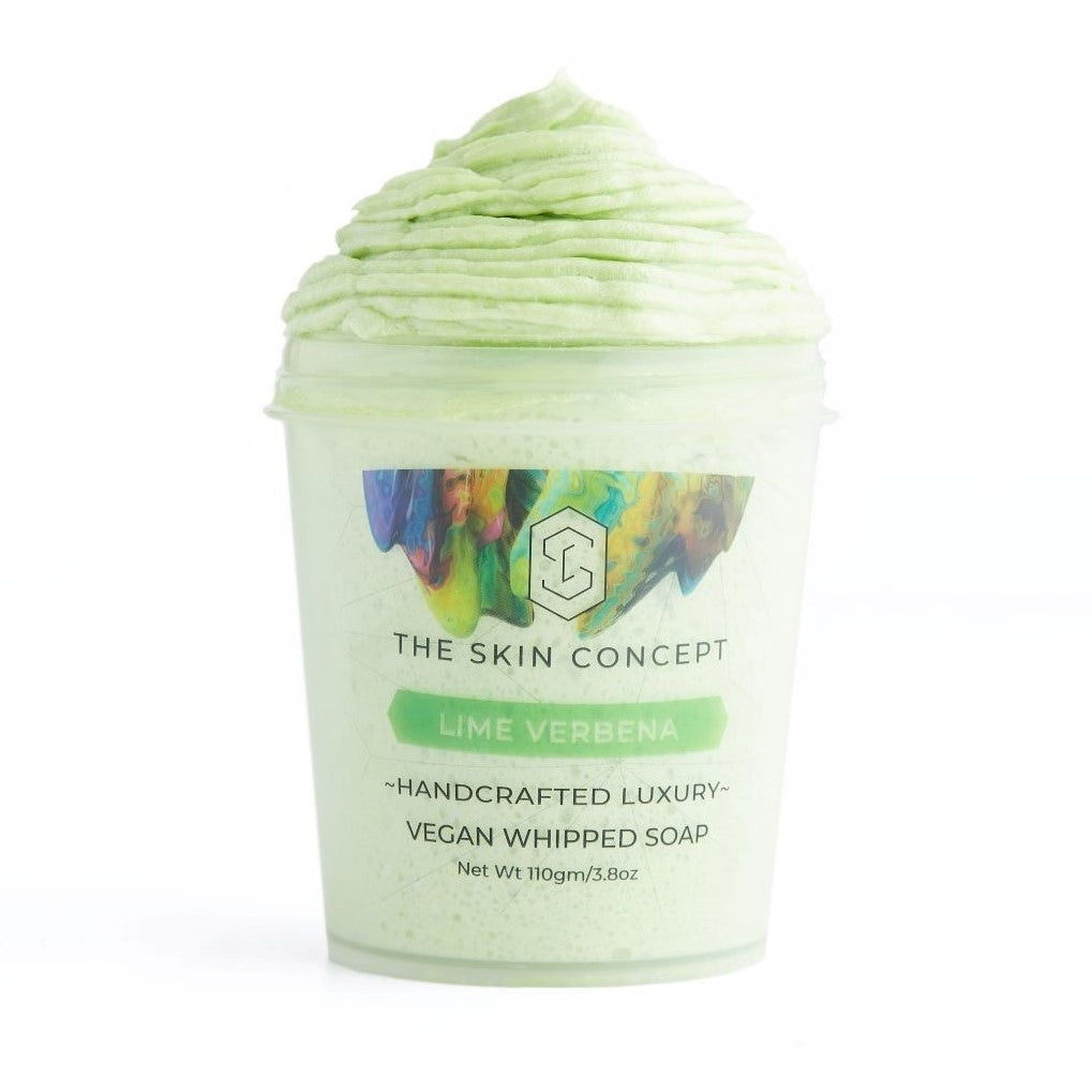 Handmade Vegan Whipped Soap - Lime Verbena- The Skin Concept