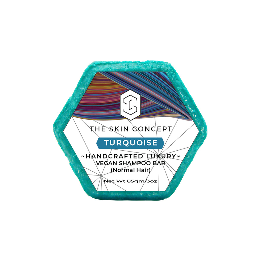 HANDMADE VEGAN SOLID SHAMPOO BAR -TURQUOISE- The Skin Concept