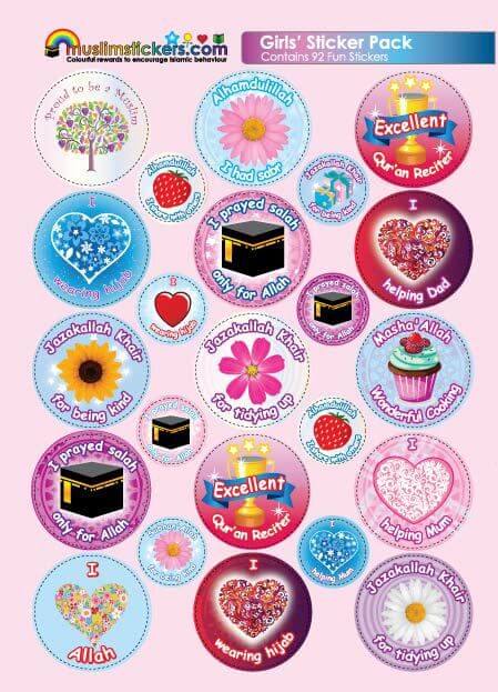 Girls Reward Stickers Pack (92 Stickers)