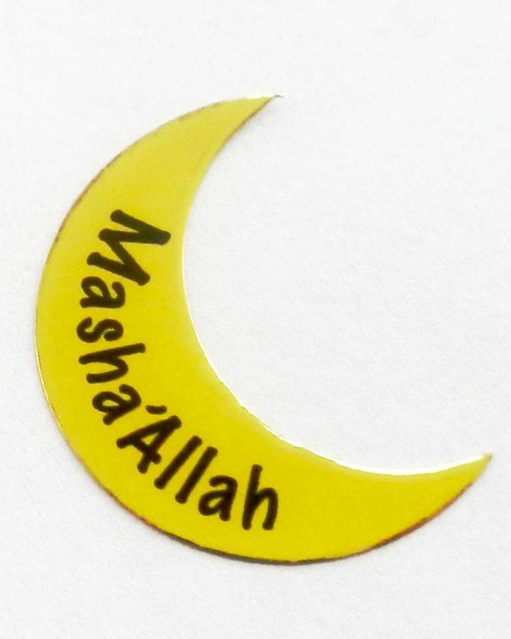 Masha Allah Gold Crescents and Stars Stickers Pack - DeenSquare.com