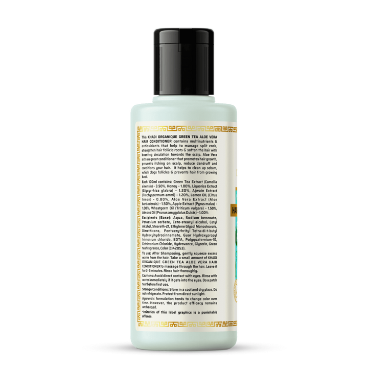 Green Tea Aloe Vera Hair Conditioner - Khadi Organique