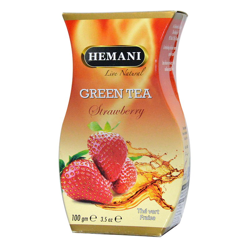 Hermani Tea Hemani Green Tea Strawberry 100g | Hemani | DeenSquare.com