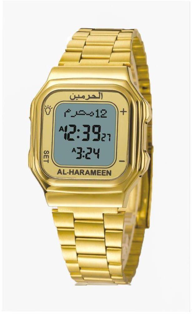 Al Harameen Digital Unisex Azan Watch HA-6461FG(W) - DeenSquare.com