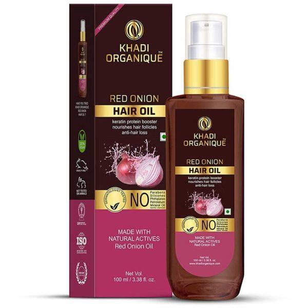 Khadi Organique Red Onion Hair Oil 100ml - DeenSquare.com
