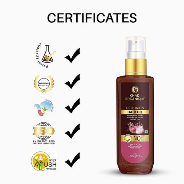 Khadi Organique Red Onion Hair Oil 100ml - DeenSquare.com