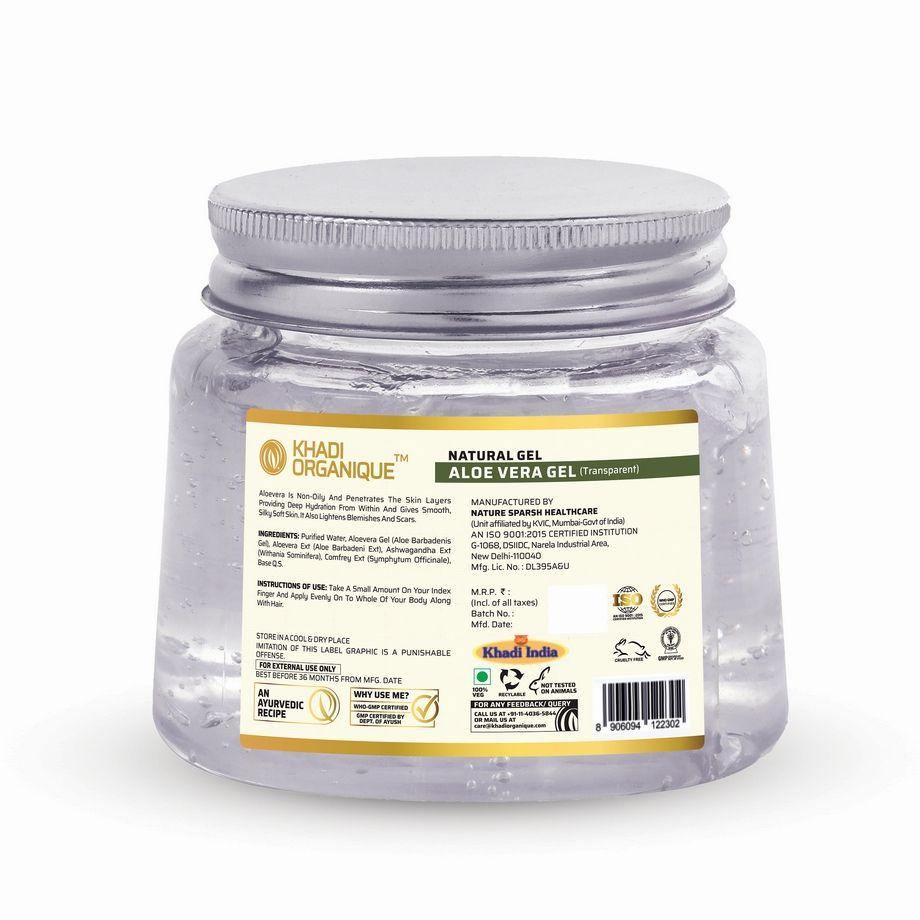 Khadi Organique Natural Aloe Vera Gel (Transparent)