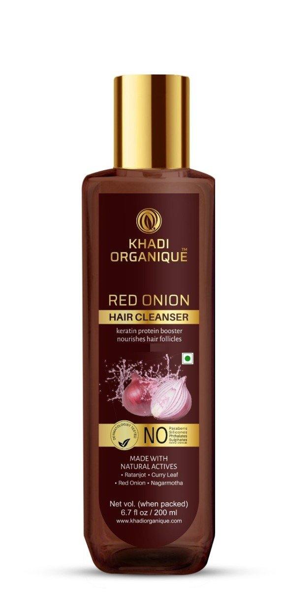 Red Onion Hair Cleanser (SULPHATE FREE & PARABEN FREE) - Khadi Organique - DeenSquare.com