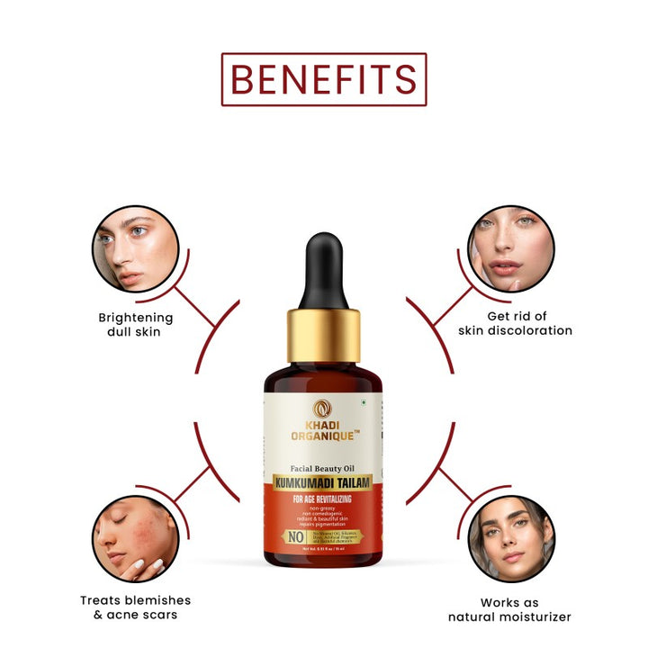 Kumkumadi Tailam Facial Oil - Khadi Organique